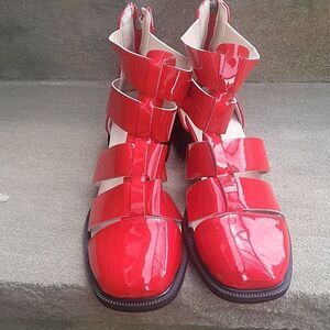Red patent leather shoes. RONALD McDonald's ❤️